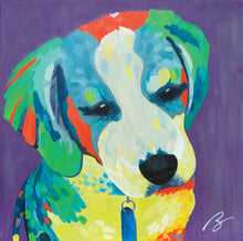 Load image into Gallery viewer, 'Pet Portrait' Painting - Custom Portrait with Rainbow Color Palette'.