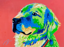 Load image into Gallery viewer, 'Pet Portrait' Painting - Custom Portrait with Rainbow Color Palette'.
