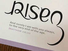 Load image into Gallery viewer, Easter Bunny/ Risen Postcards with Easter/Risen Ambigram - Set of 8