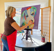 Load image into Gallery viewer, 'Pet Portrait' Painting - Custom Portrait with Rainbow Color Palette'.