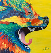 Load image into Gallery viewer, 'Pet Portrait' Painting - Custom Portrait with Rainbow Color Palette'.