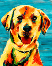 Load image into Gallery viewer, 'Pet Portrait' Painting - Custom Portrait with Rainbow Color Palette'.
