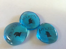 Load image into Gallery viewer, Worry/Prayer (Ambigram) Glass Stone (Set of 3)
