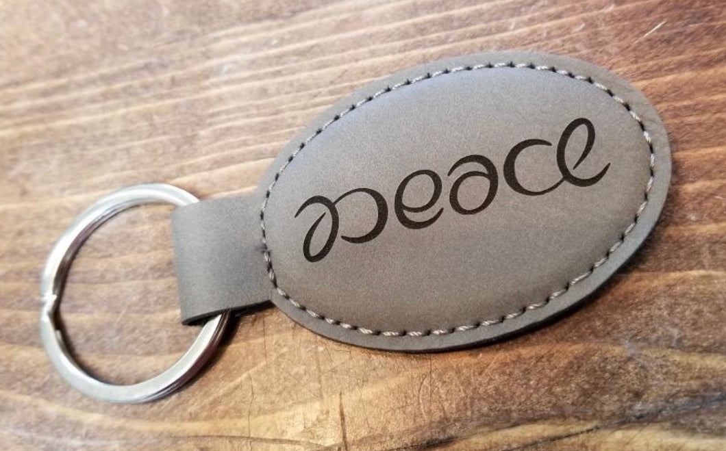 Peace ambigram keychain