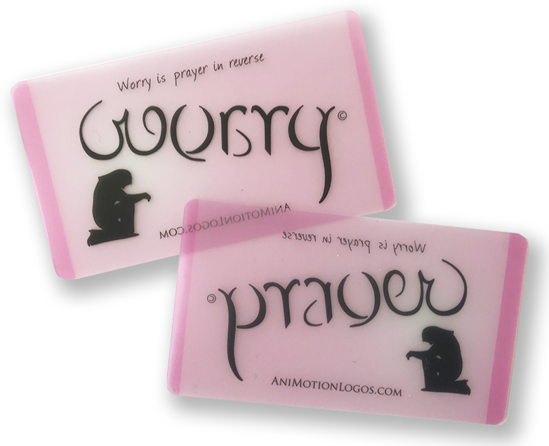 Wallet Cards - Worry Prayer  (Set of 10) Pink