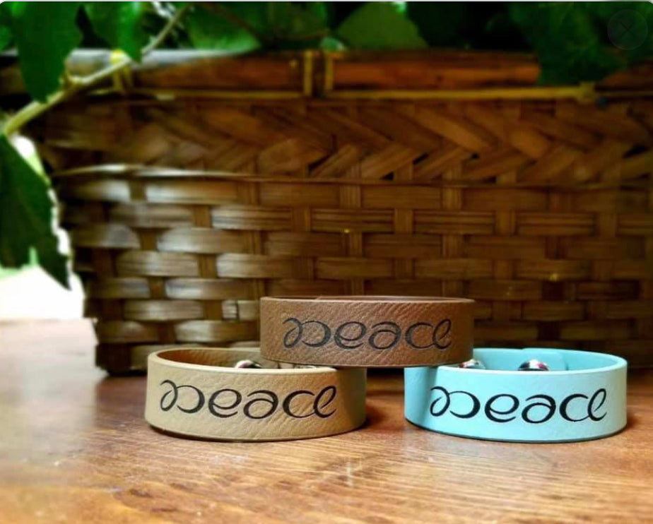 peace ambigram bracelet