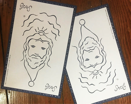Postcard with Jesus Ambigram Image - Christmas